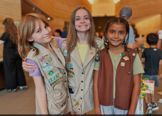 Girl Scouts indoors